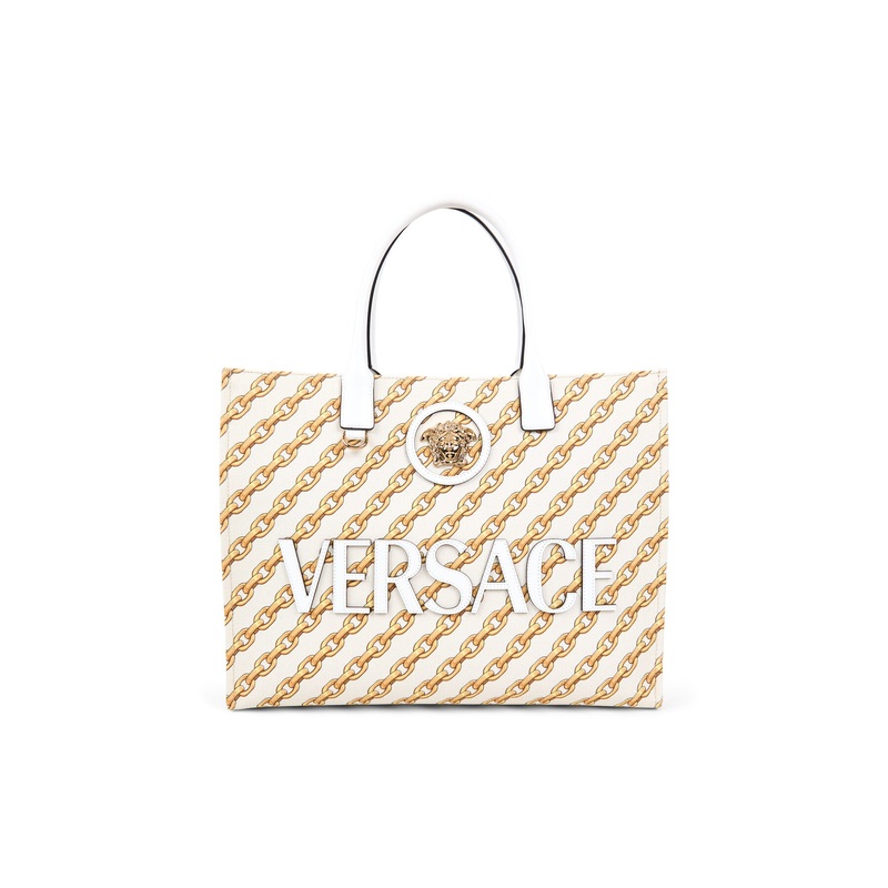 La Medusa Fabric Versace Logo Tote Bag