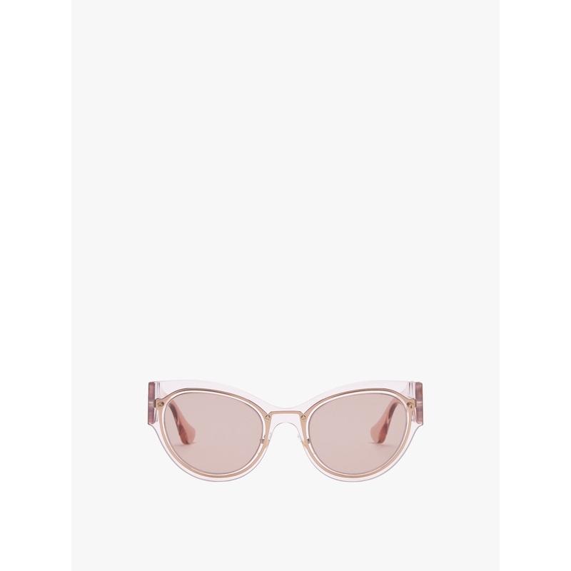 Oval Logo Transparent Metal Sunglasses