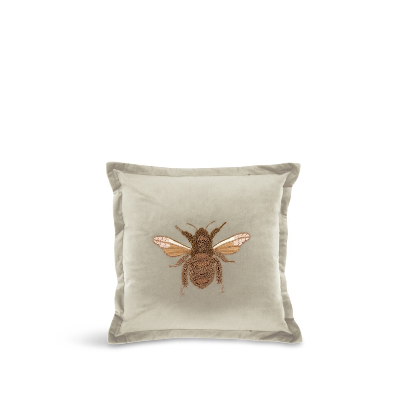 Layla Embroidered Feather Cushion