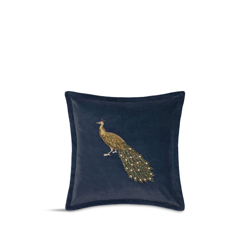 Mayura Embroidered Feather Cushion