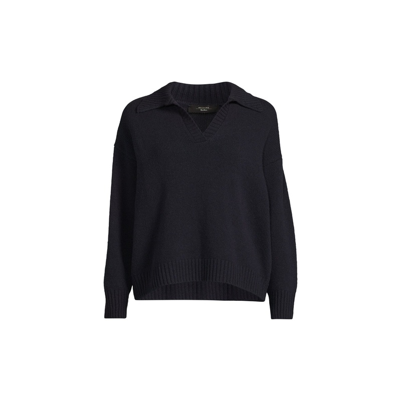 Agre V Neck Collared Wool Jumper
