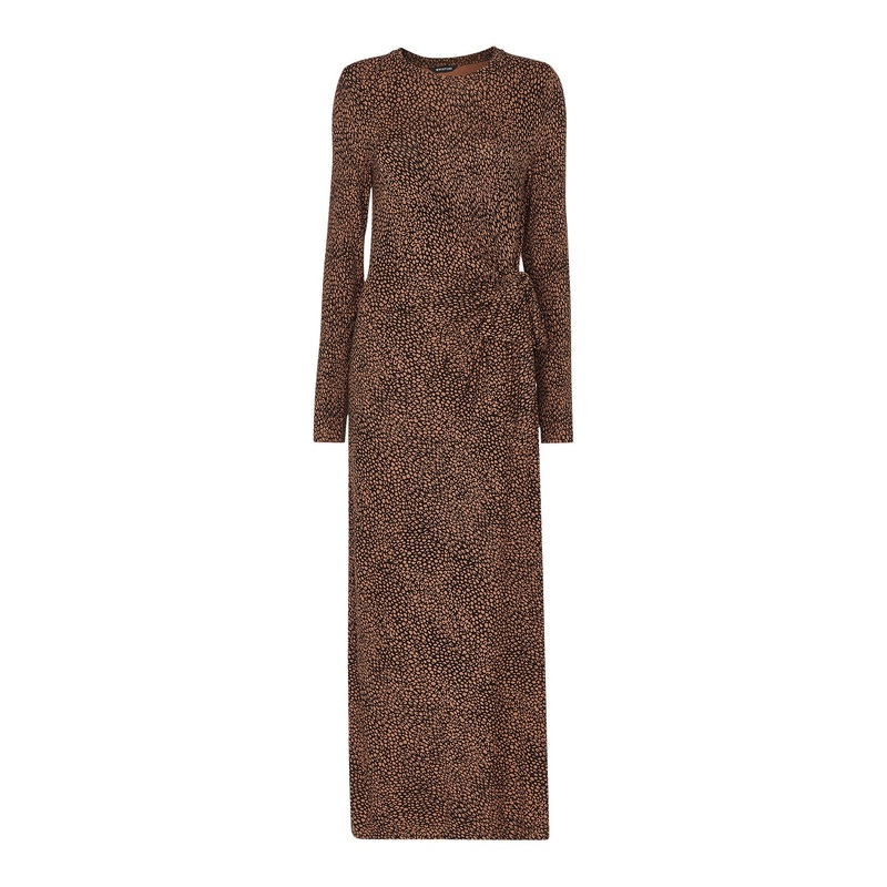 Coffee Bean Tie Jersey Dress