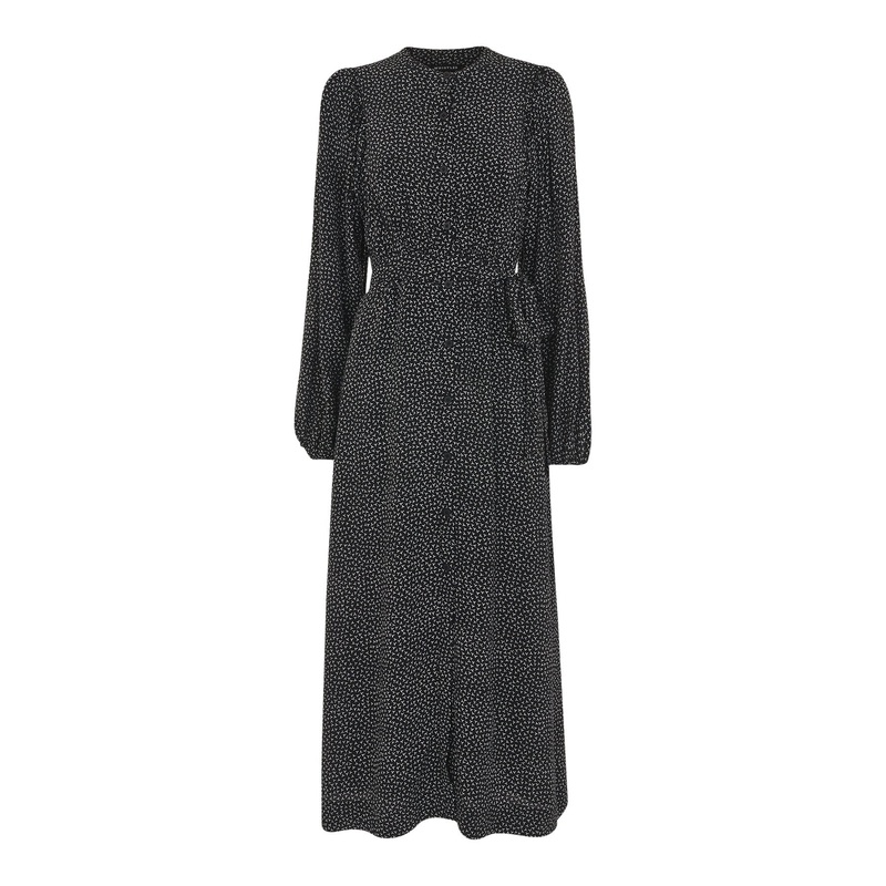 Scattered Y Print Midi Dress