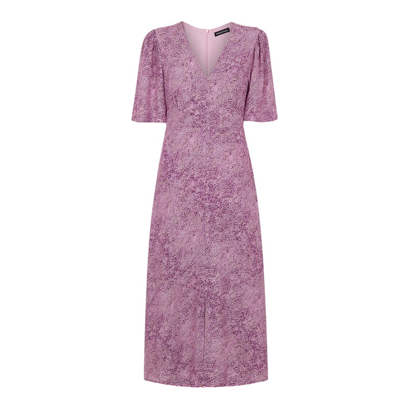 Diagonal Snake Midi Dress