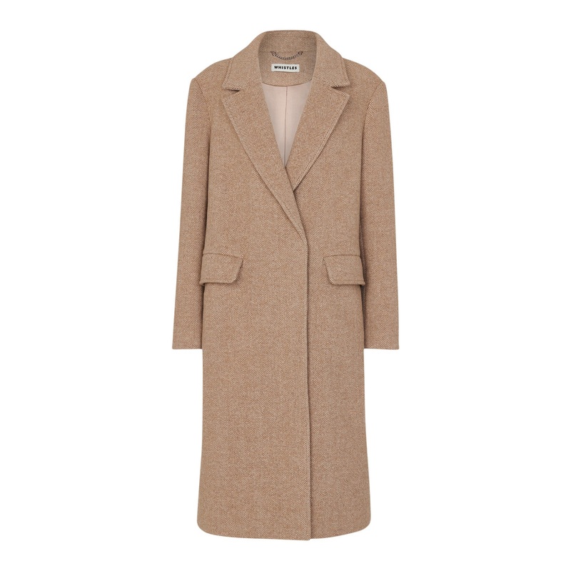 Herringbone Smart Wool Coat