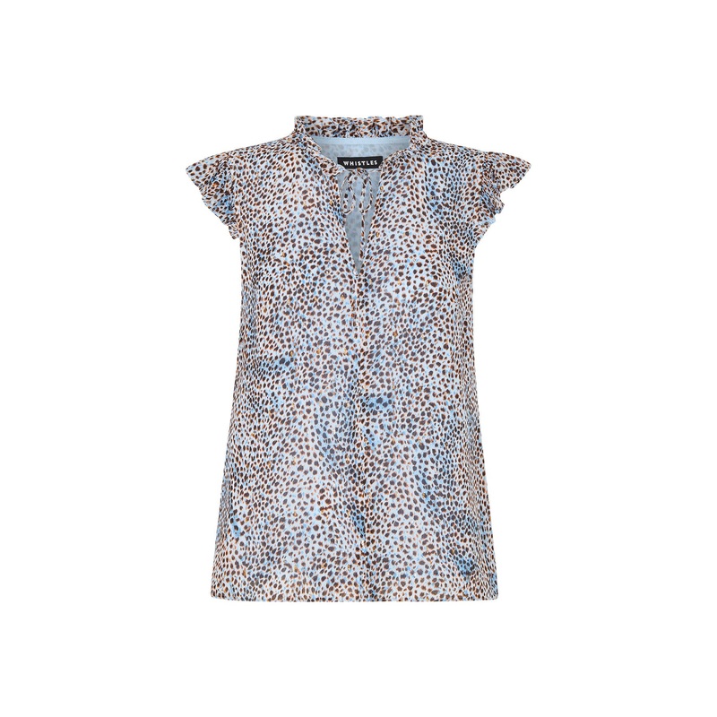 Ink Spot Frill Blouse