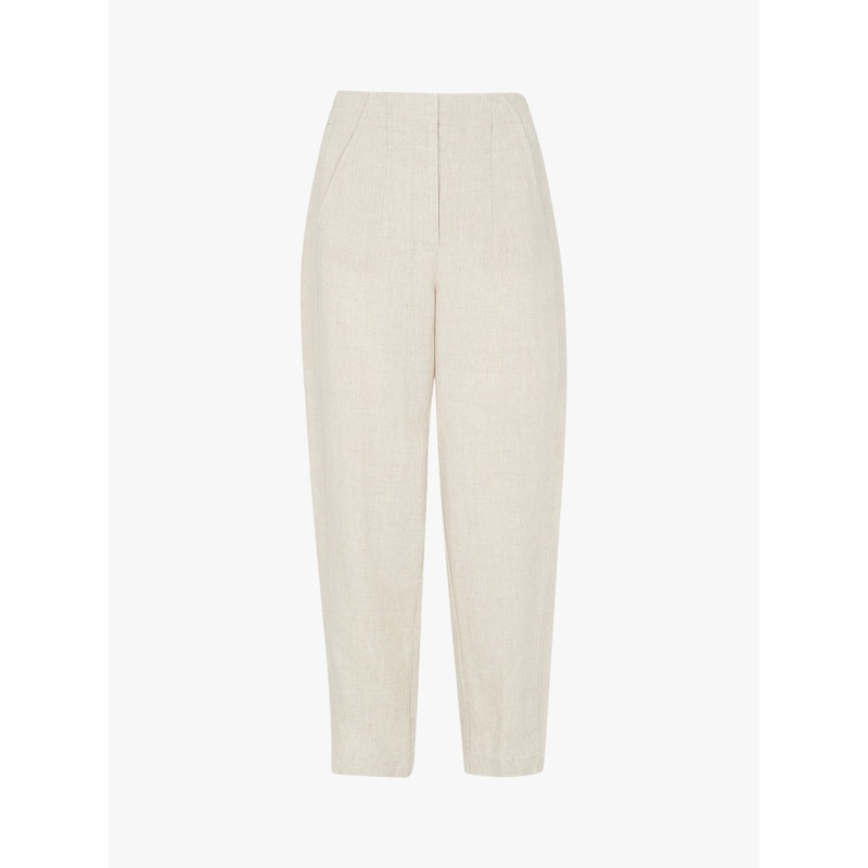 Linen Barrel Leg Trouser