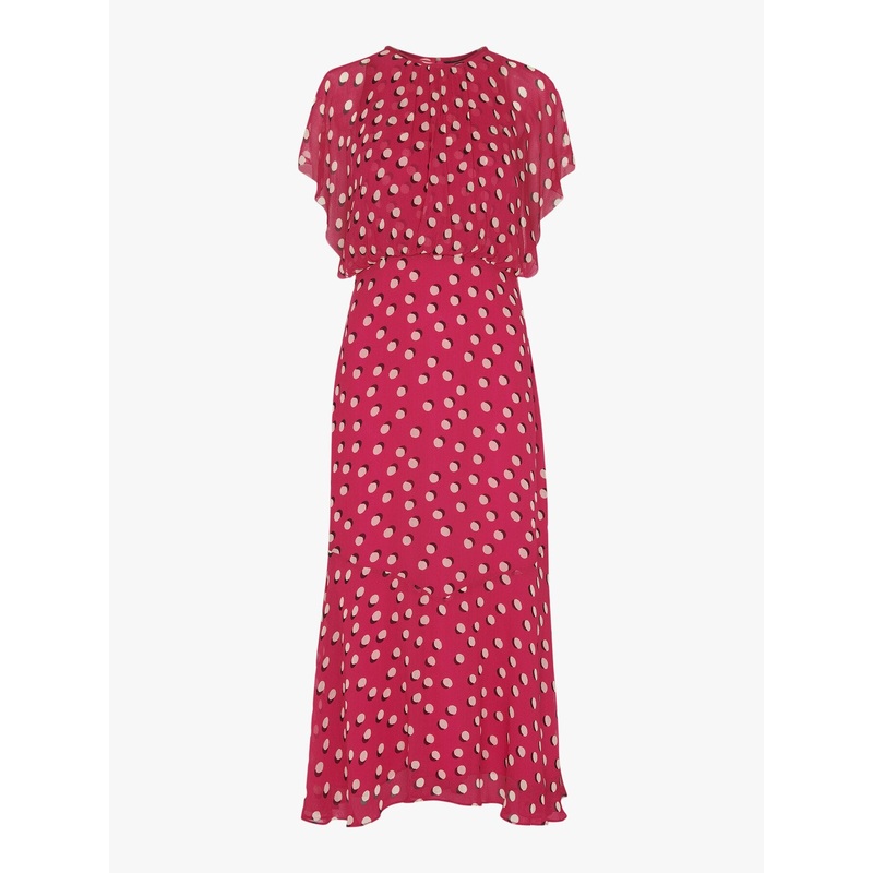 Moon Spot Print Midi Dress