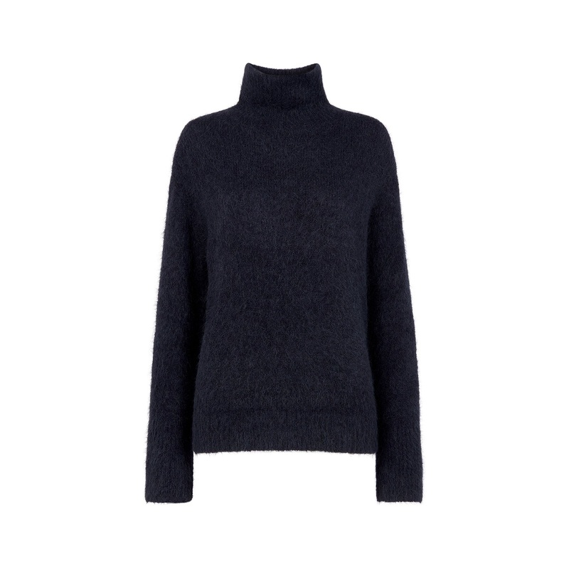 Alpaca Blend Funnel Knit