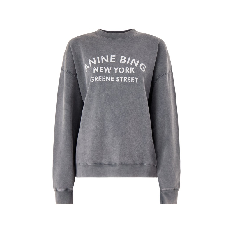 Miles Sweatshirt NY Washed Black