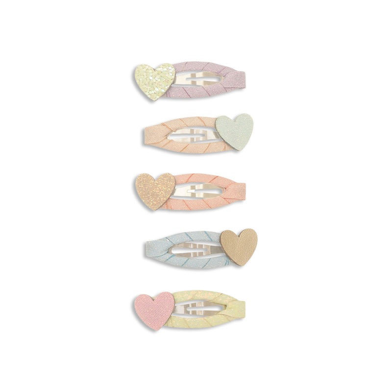 Dreamy Hearts Hair Clips Bright