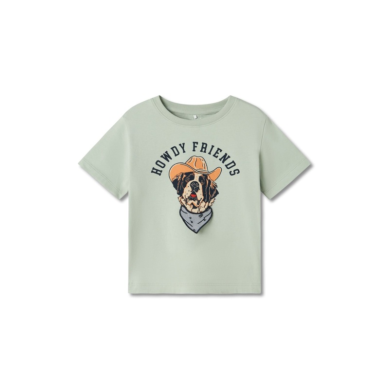 Hasse T-Shirt Aqua Gray