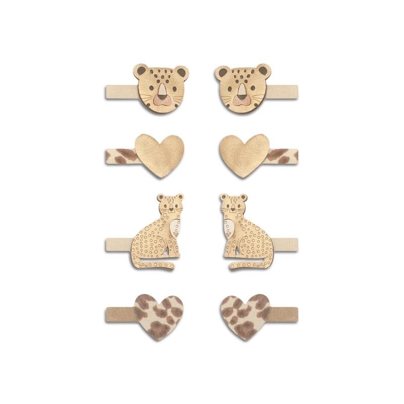 Leopard Mini Hair Clips Neutral