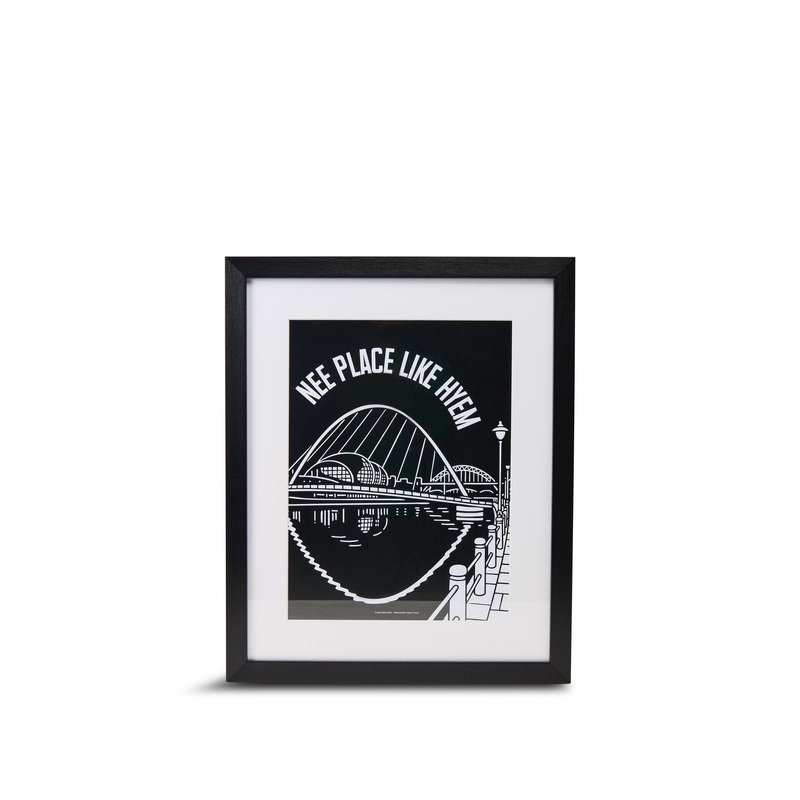 Regional Typography Framed Art Print A3