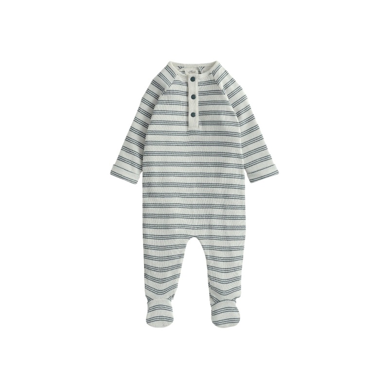 Ribbed Stripe All In One Blue