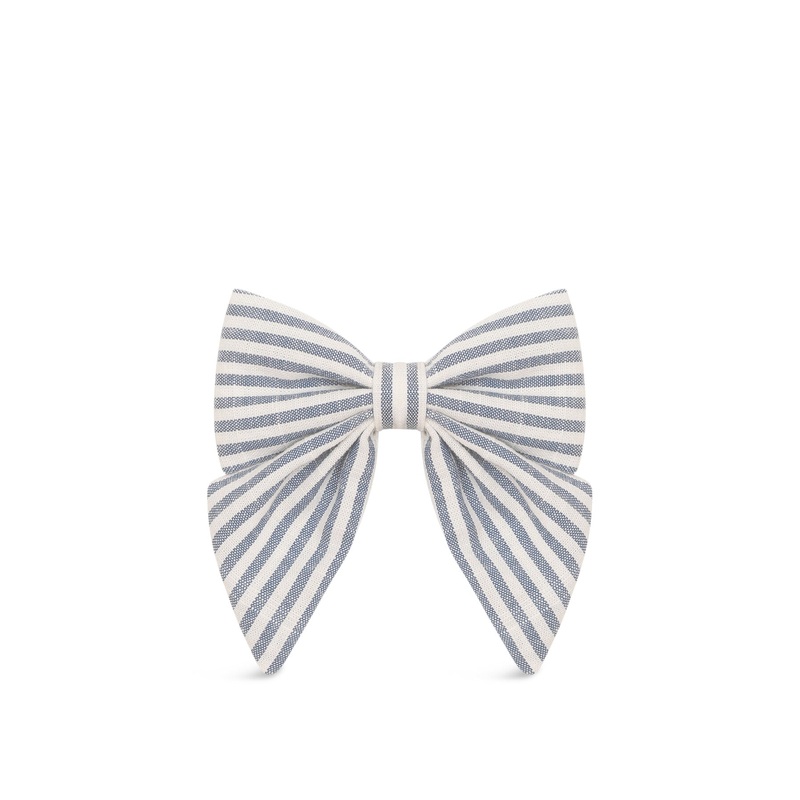 Seaside Stripe Hair Bow Blue