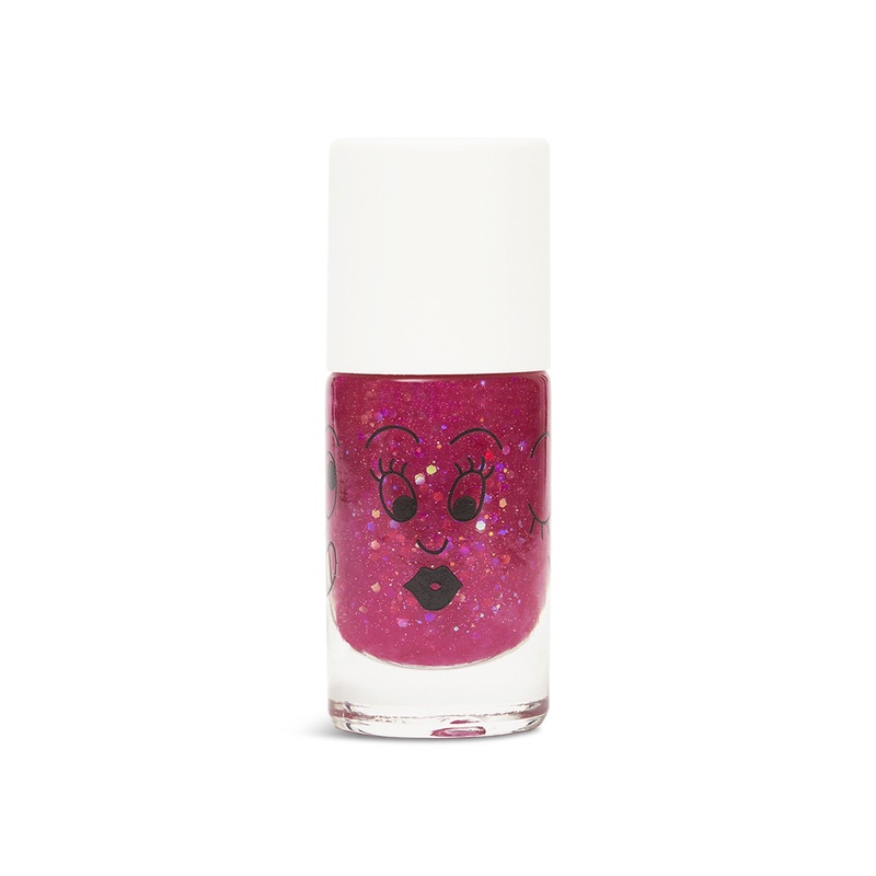 Sheepy Nail Polish Raspberry Glitter