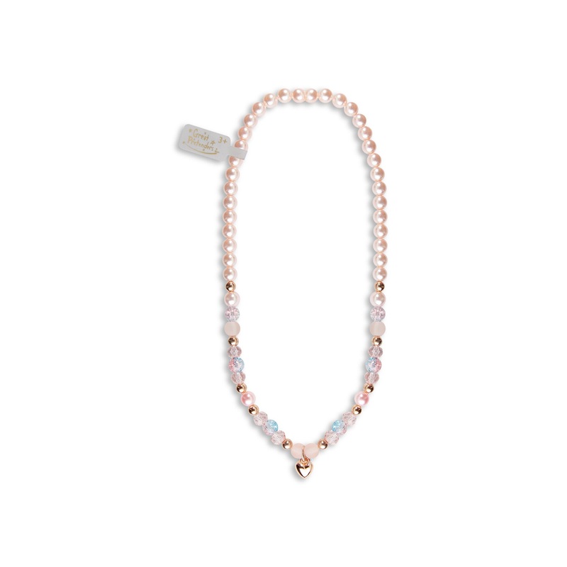 Sweet Heart Necklace Pink