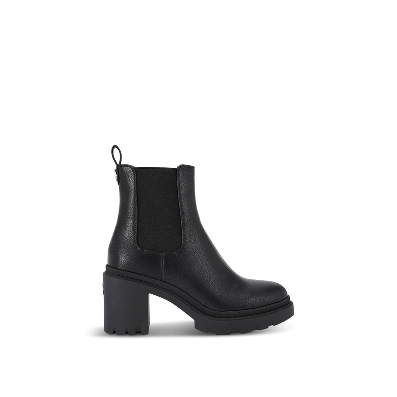 Boulder Heeled Ankle Boots Black