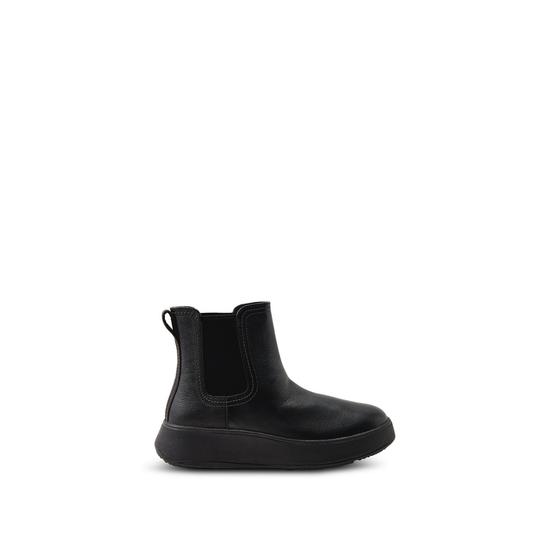 F Mode Leather Chelsea Boots Black
