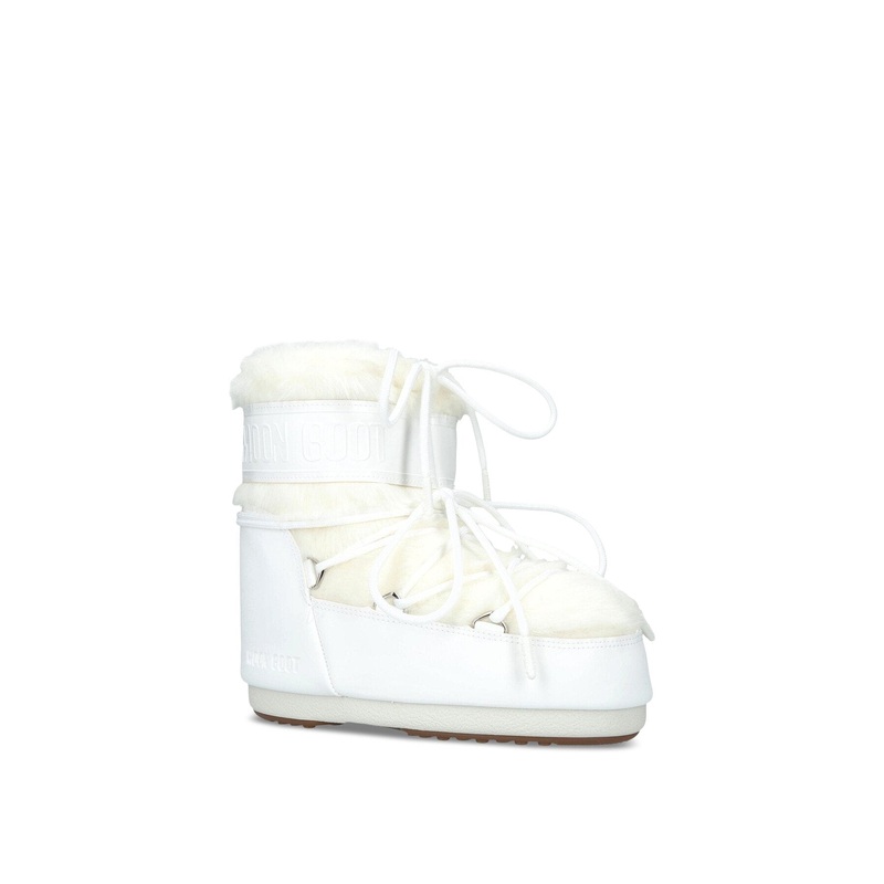 Icon Low Fur Boots White