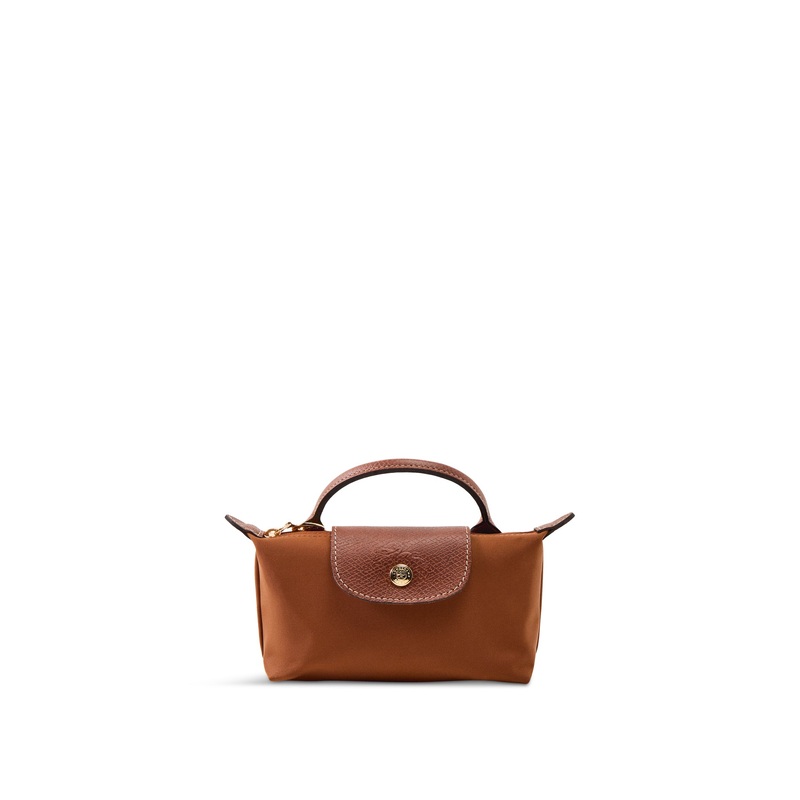 Le Pliage Classic Nylon Pouch Cognac