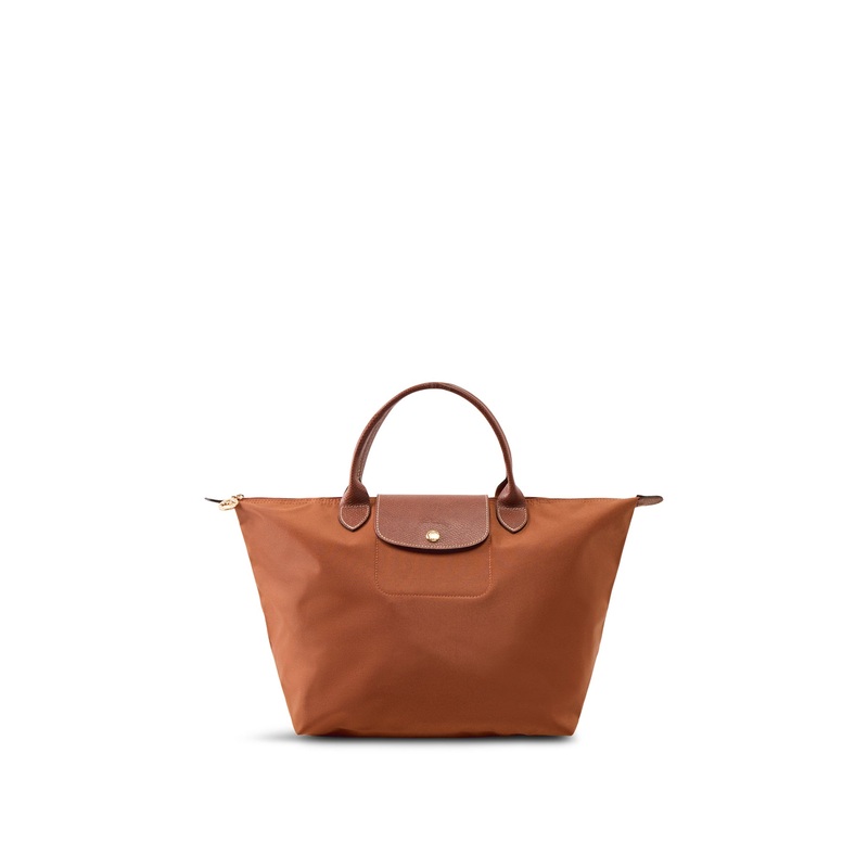 Le Pliage Medium Nylon Handbag Cognac