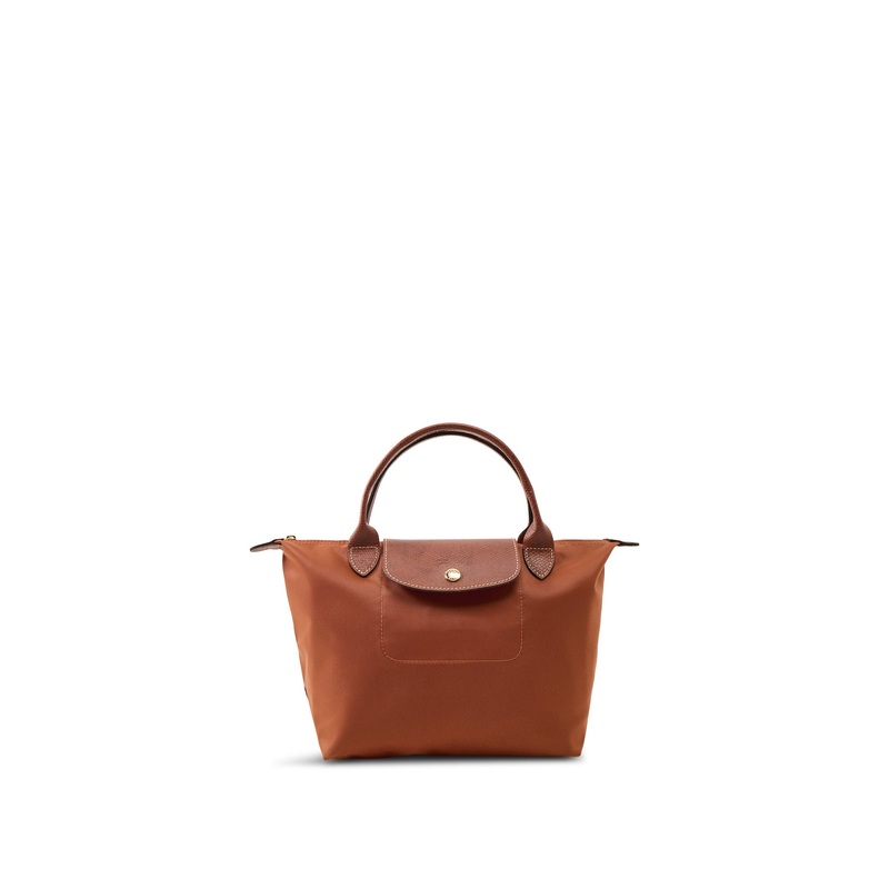 Le Pliage Small Nylon Handbag Cognac