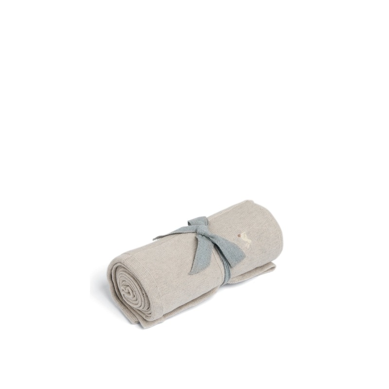 Knitted Blanket Bunny Grey