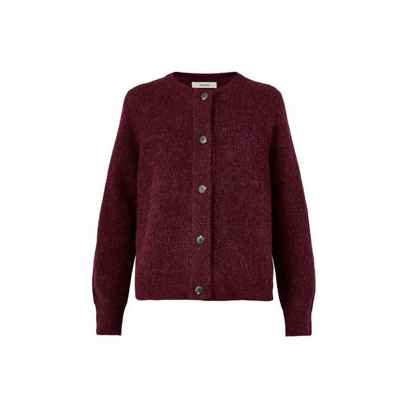 Lulu Knit Cardigan Fig Melange