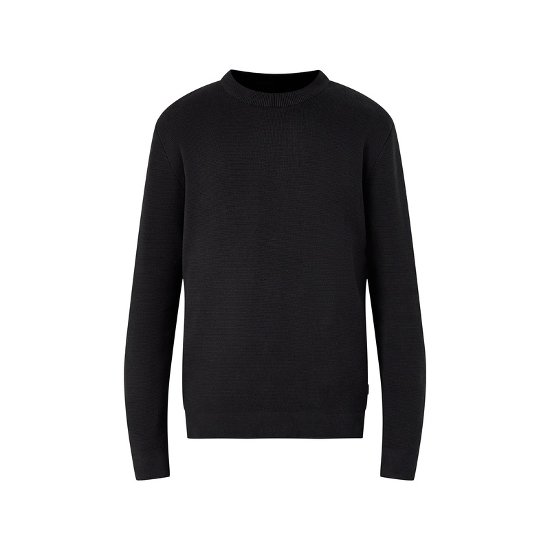 Milano Stitch Crew Knit Black