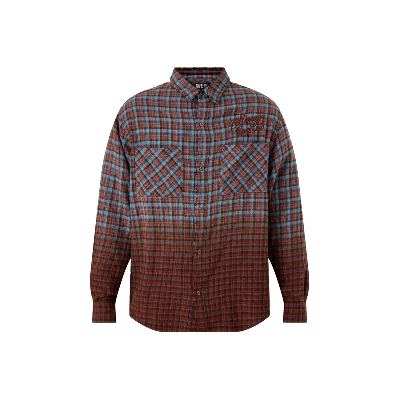 Script Dip Dye Check Shirt