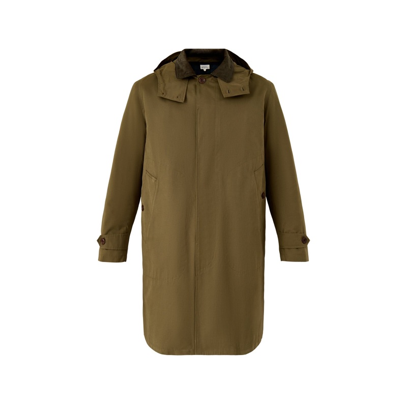 Carl Gabardine Coat Green