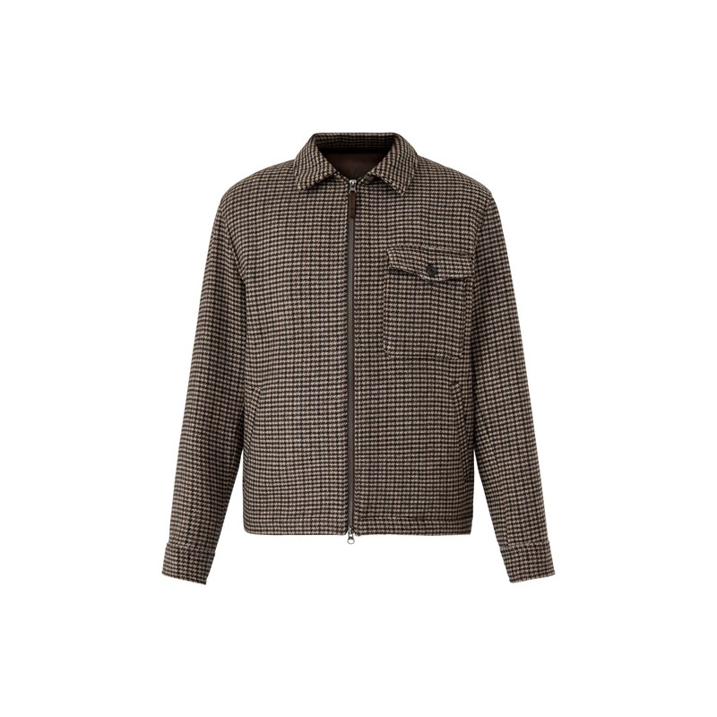 Dandy Herringbone Check Jacket Brown
