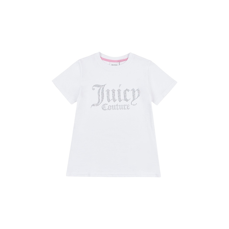 Diamante Fitted Tee White
