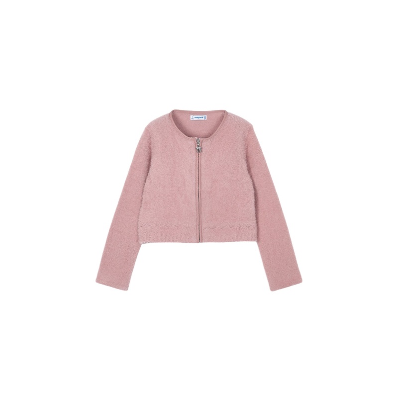 Knit Faux Fur Cardigan