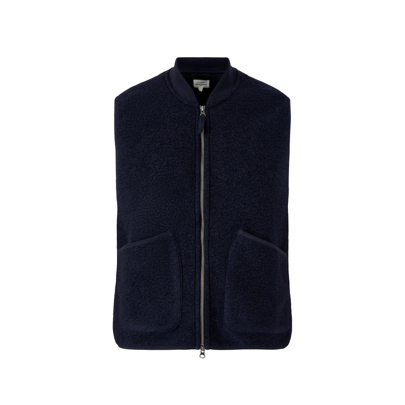 Knitted Boiled Vest Navy