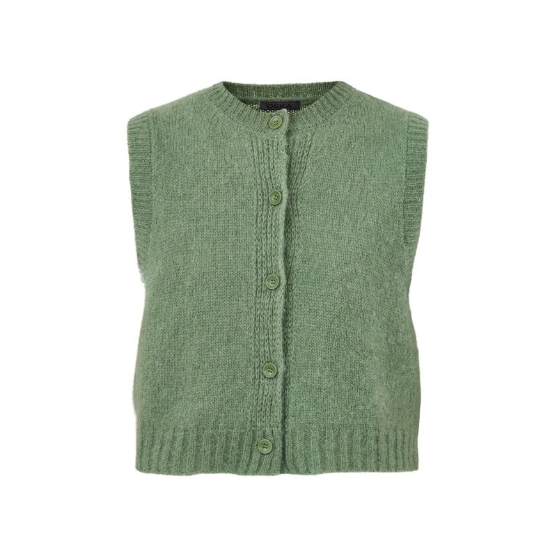 Weste 504 Cardigan Green