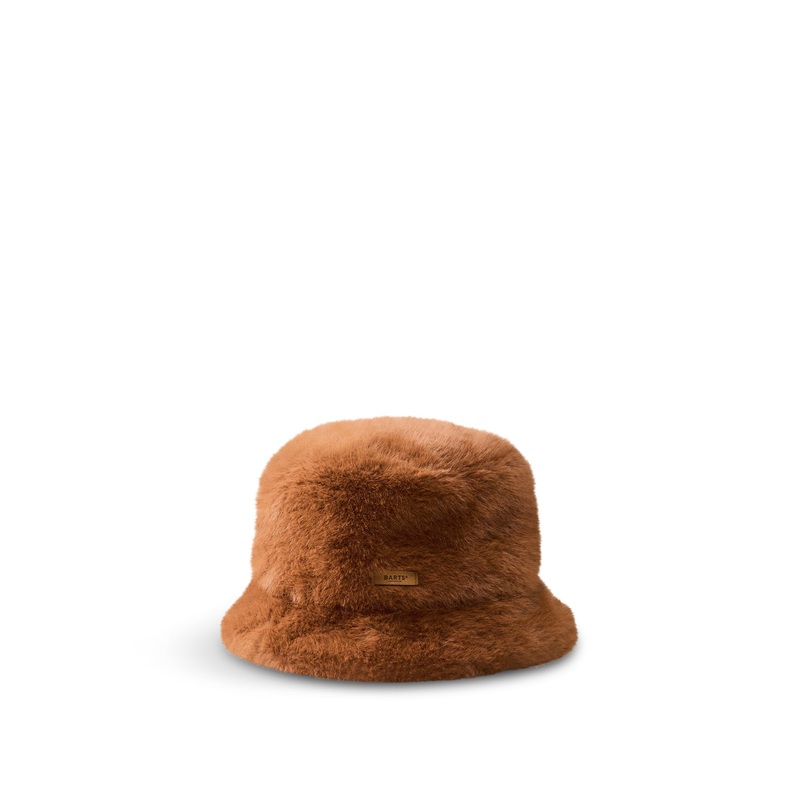 Bretia Faux Fur Bucket Hat Brown