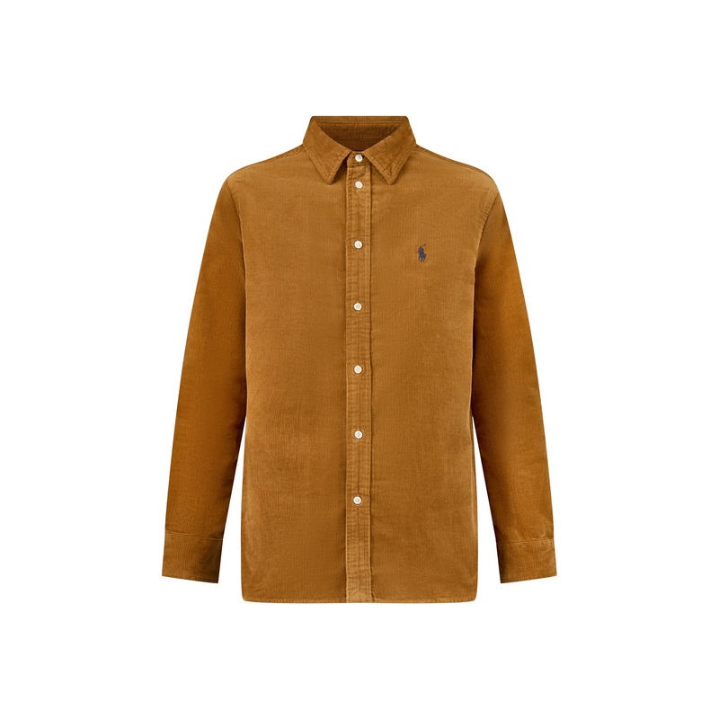 Cord Long Sleeve Shirt Tan