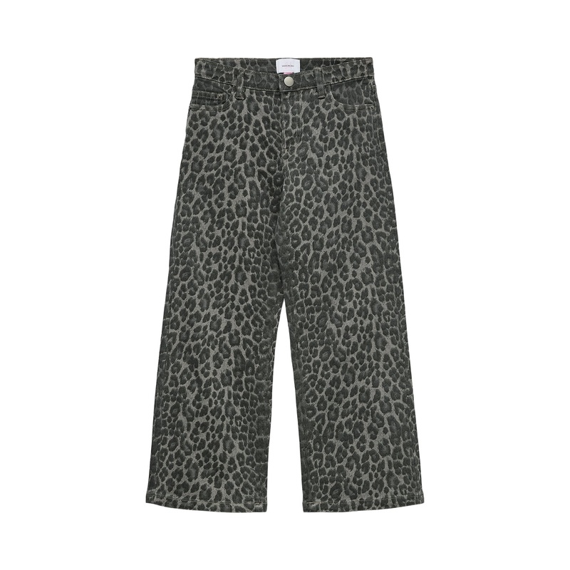 Lenora Wide Jeans Leopard Print