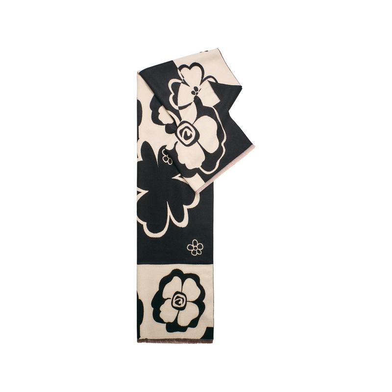 Megan Scarf Black Cream