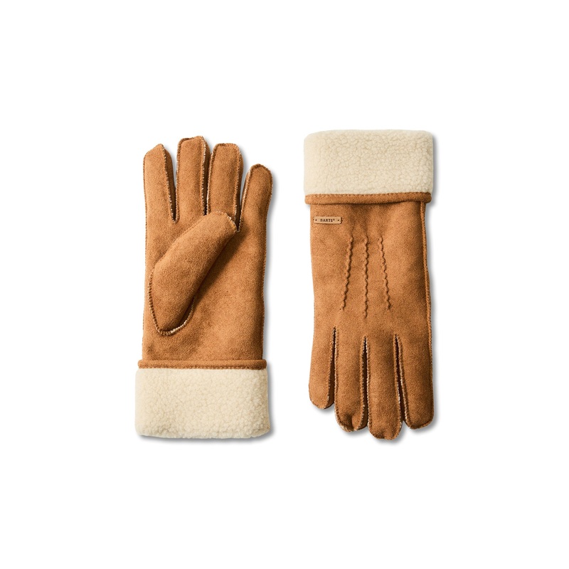 Yokam Borg Trim Gloves Brown