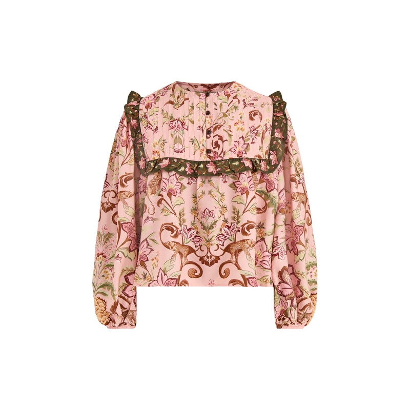 Cami Blouse Tropical Print