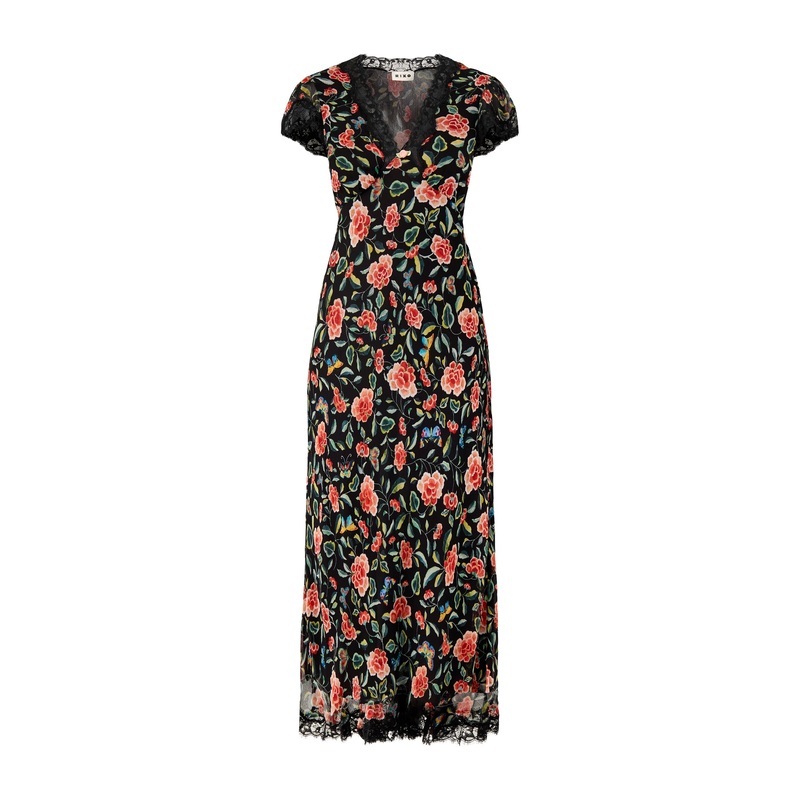 Clarice Midi Dress Butterfly Floral Print