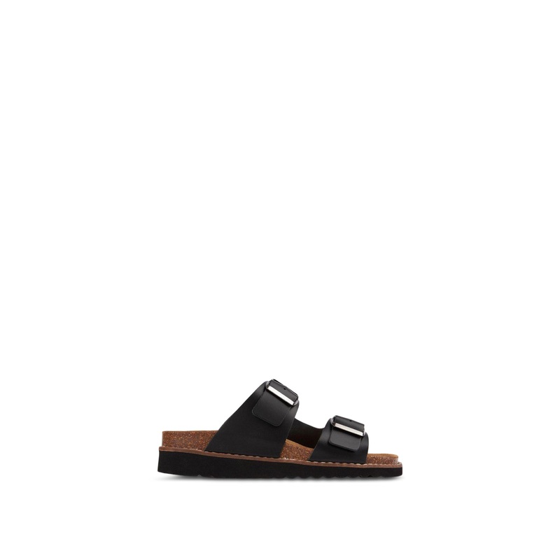 Gerti Footbed Sandals Black