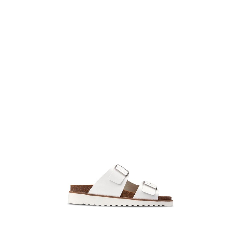 Gerti Footbed Sandals White