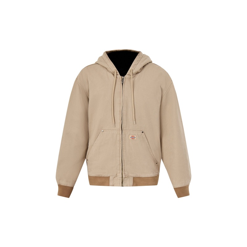 Hilham Hooded Canvas Jacket Sand