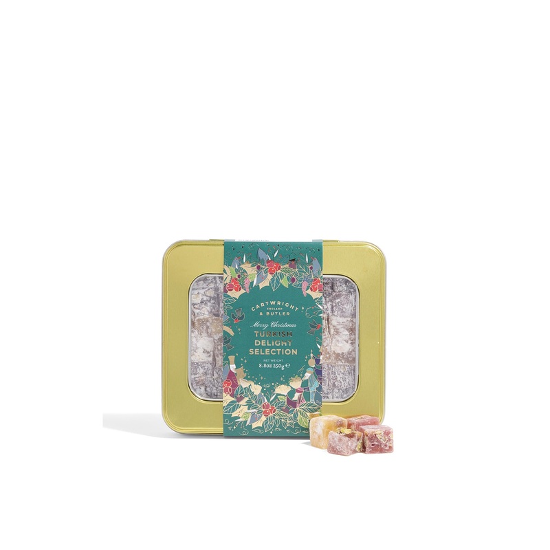 Merry Christmas Turkish Delight Selection in Tin