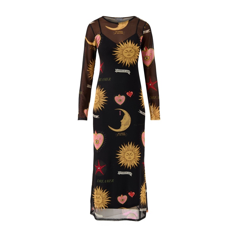 Mystical Mesh Dress Black